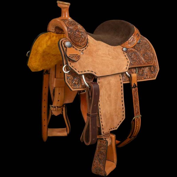 Buck Stitched Roper Saddle